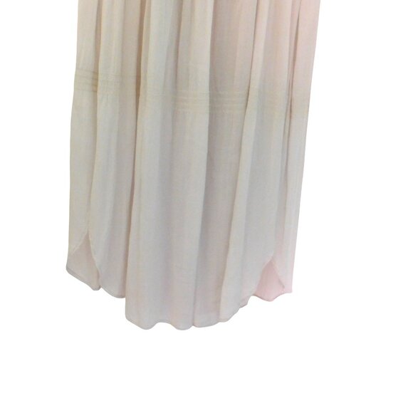 James Perse Blush Cream Midi Dress Size 2 (M) Tie Waist Tiered Viscose Bohemian - Picture 5 of 9